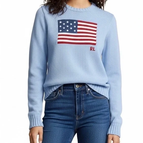 NWT Ralph Lauren Women's American Flag
Sweater Size XS - Picture 6 of 11